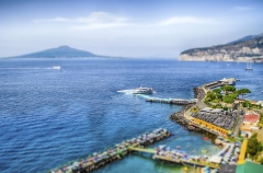 View of the Vesuvius, Italy. Tilt-shift effect applied