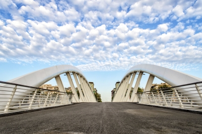 Ponte della Musica, modern architecture in Rome, Italy