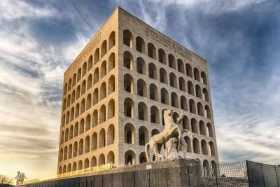 The Palazzo della Civilta Italiana, aka Square Colosseum, Rome, Italy