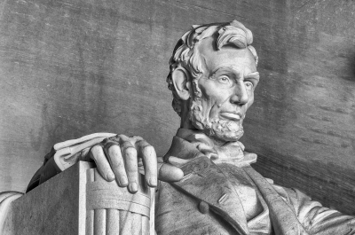 Abraham Lincoln monument inside Lincoln Memorial, Washington DC, USA