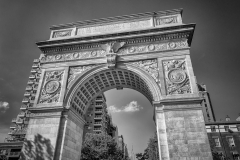 Washington Square Arch and Empire State Building, New York, USA
