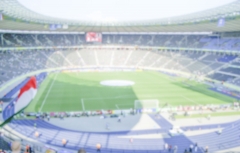 Defocused Background of Football Stadium. Intentionally blurred post production