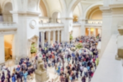 Defocused background of Metropolitan Museum of Art Main Hall, NYC