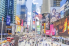 Defocused background of Times Square in New York City