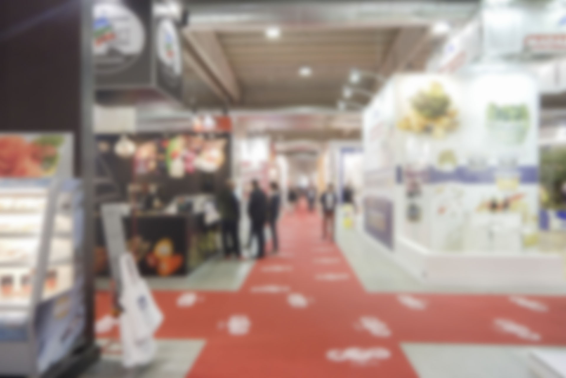 Defocused background of a trade show
