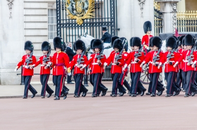 the guard ceremony at Buckingham Palace