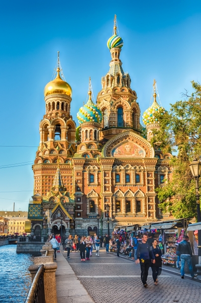 Church of the Savior on Spilled Blood over the Griboyedov Canal Embankment, St. Petersburg