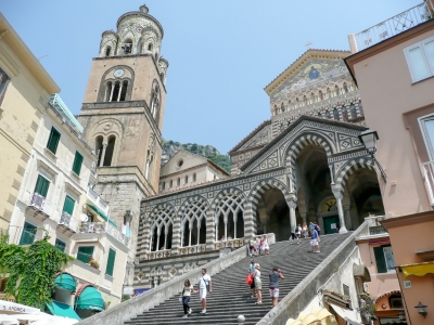 View of the Cathedral of St Andrea, Amalfi, Italy