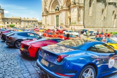 Hundreds of Ferrari supercars gathering