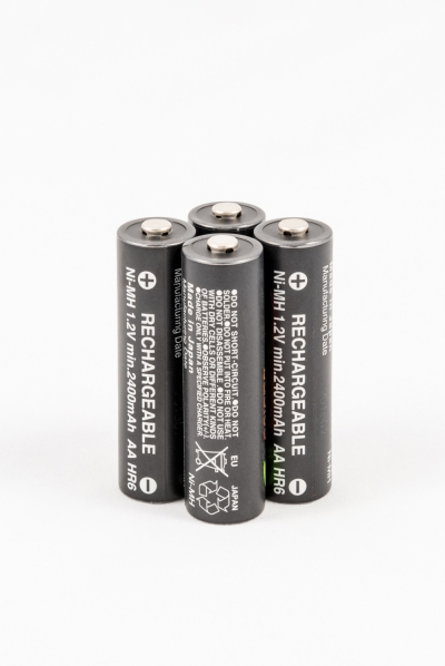 black AA rechargeable batteries