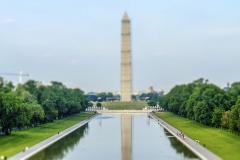The iconic Washington Monument and Reflecting Pool, Washington DC, USA
