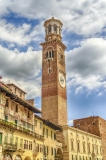 Lamberti Tower in Piazza Signori, Verona, Italy