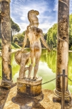 Greek Statue of Ares, inside Villa Adriana, Tivoli, Italy