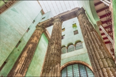Roman columns of the Temple of Augustus, Barcelona, Catalonia, Spain