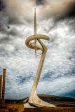 Montjuic Communication Tower in the Olympic Park of Barcelona, Catalonia, Spain