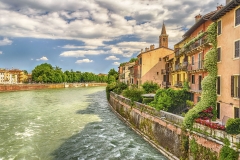 View Over Adige River in Verona, Italy
