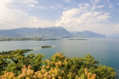 Aerial view from the Manerba Rock on Lake Garda, Italy