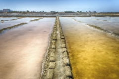 The salt flats of Trapani, Sicily, Italy