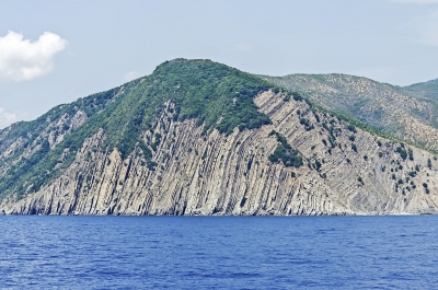 View of the Ligurian Coastline near Cinque Terre, Italy