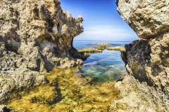 Mediterranean beach in Milazzo, Sicily, Italy