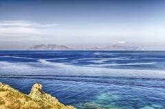 View of the Aeolian Islands, Italy