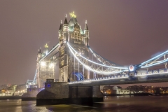 Tower Bridge at night, London, UK