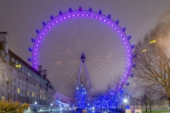The London Eye ferries wheel at night, London, UK