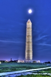The iconic Washington Monument at night in Washington DC, USA