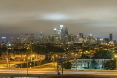 Philadelphia skyline at night, Pennsylvania, USA