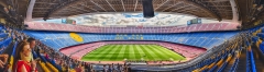 Panoramic view of Camp Nou stadium, Barcelona, Catalonia, Spain