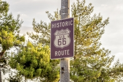 Historic Route 66 street sign in California, USA