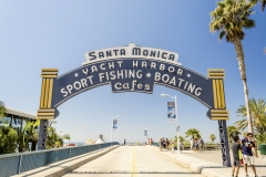 Santa Monica iconic entrance arch, California, USA