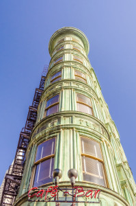 Columbus Tower, iconic landmark in San Francisco, California, USA
