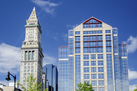 Custom House Tower, iconic building in central Boston, USA
