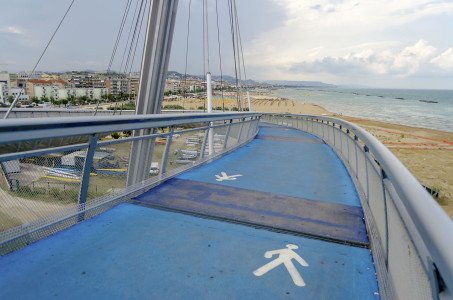 Bridge of the Sea, iconic example of modern architecture and landmark in Pescara, Italy