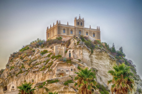 The scenic Church of Santa Maria dell'Isola in Tropea, Italy