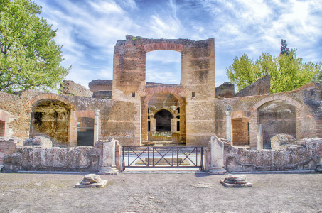 Roman ruins of Villa Adriana (Hadrian's Villa), Tivoli, Italy