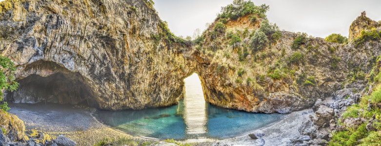 Arcomagno beach on the Coast of the Cedars, Tyrrhenian Sea, South of Italy