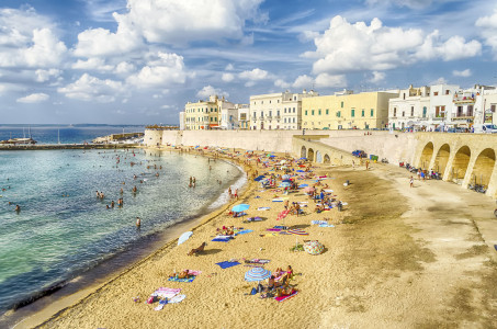 Scenic view of Gallipoli waterfront, Salento, Apulia, Italy