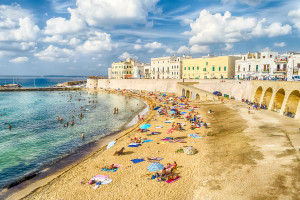 Scenic view of Gallipoli waterfront, Salento, Italy