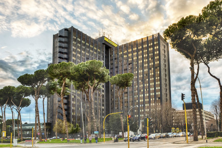 ROME - MARCH 12:  Poste Italiane headquarters in the EUR district in Rome, March 12, 2016.