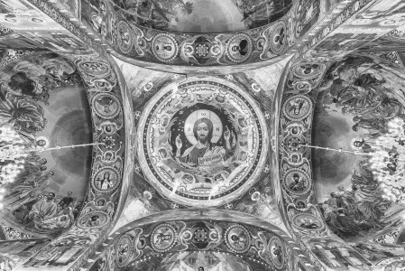 Interior of the Church of the Savior on Spilled Blood in St. Petersburg, Russia