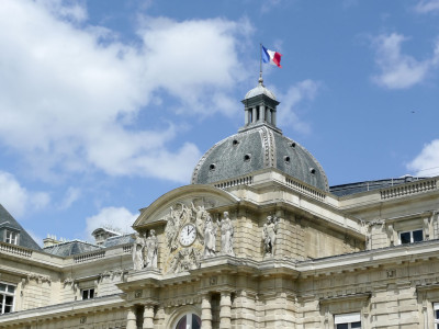 The Luxembourg Palace on a sunny day, Paris, France